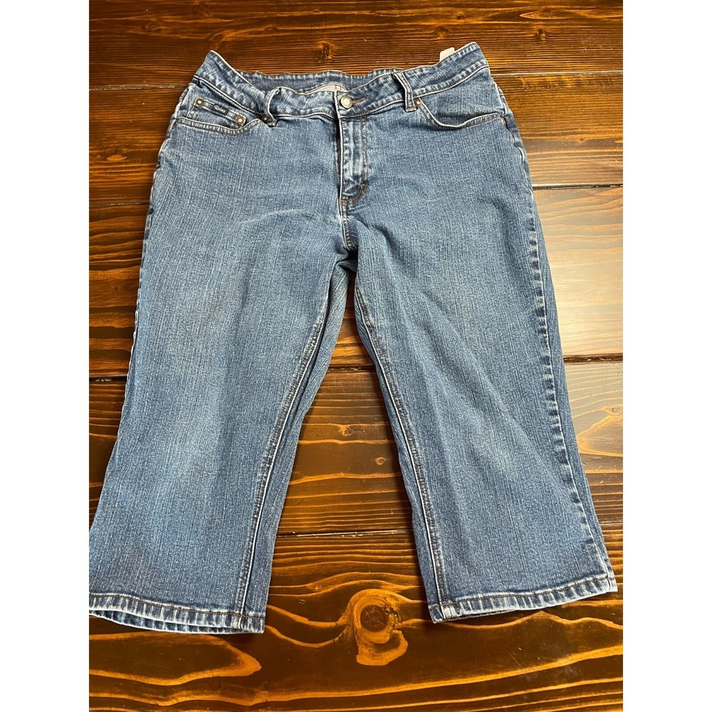 Denim Riders Jeans, Women's Size 14P Petite, Blue, Denim, Capri, Pockets